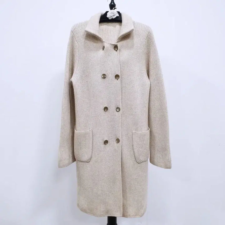 [BUNJANG] Mongolia Premium Cashmere Double Long Cardigan / 프리미엄 몽골리아 캐시미어100% 더블 롱 가디건