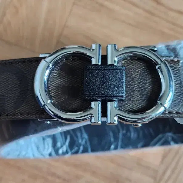 [BUNJANG] Unisex Premium Belt Silver Buckle Unique Pattern / 남여공용고급밸트