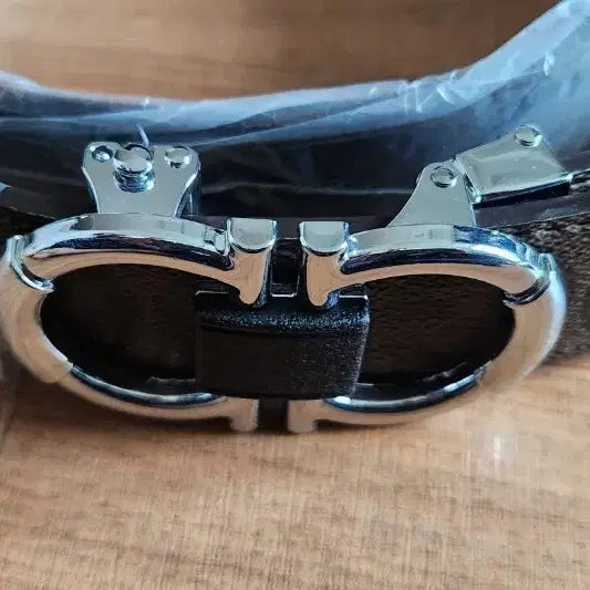 [BUNJANG] Unisex Premium Belt Silver Buckle Unique Pattern / 남여공용고급밸트