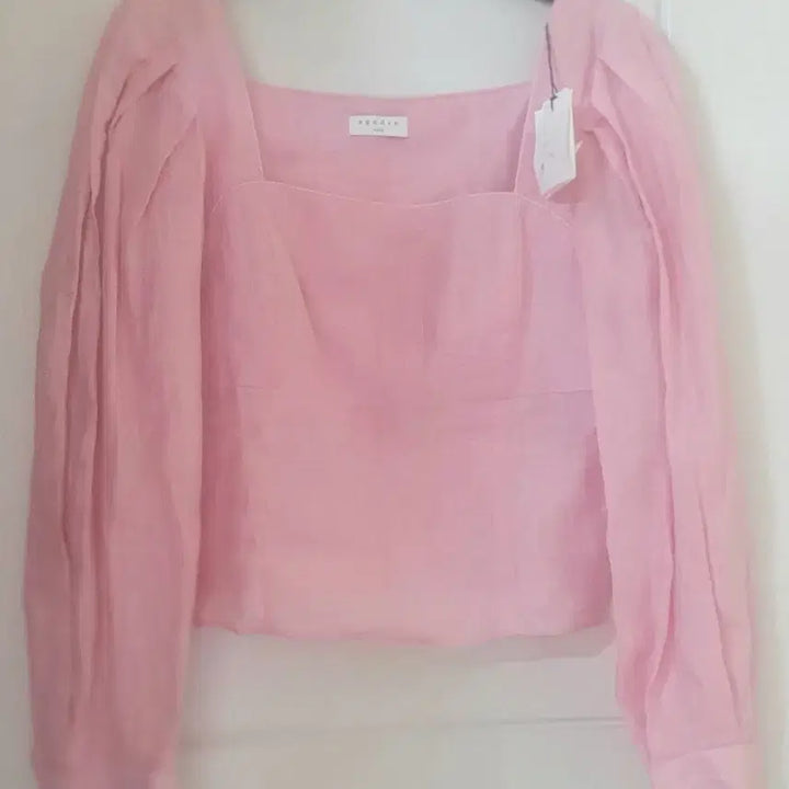 [BUNJANG] Sandro Pink Linen Blouse / 산드로 핑크 블라우스 새상품