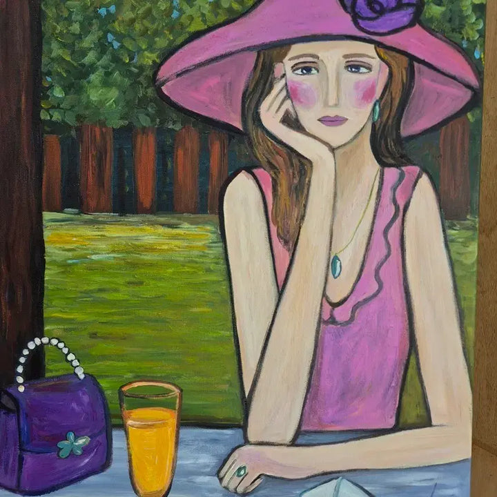 [BUNJANG] Woman Receiving a Letter Canvas Painting / 편지를 받은 여인