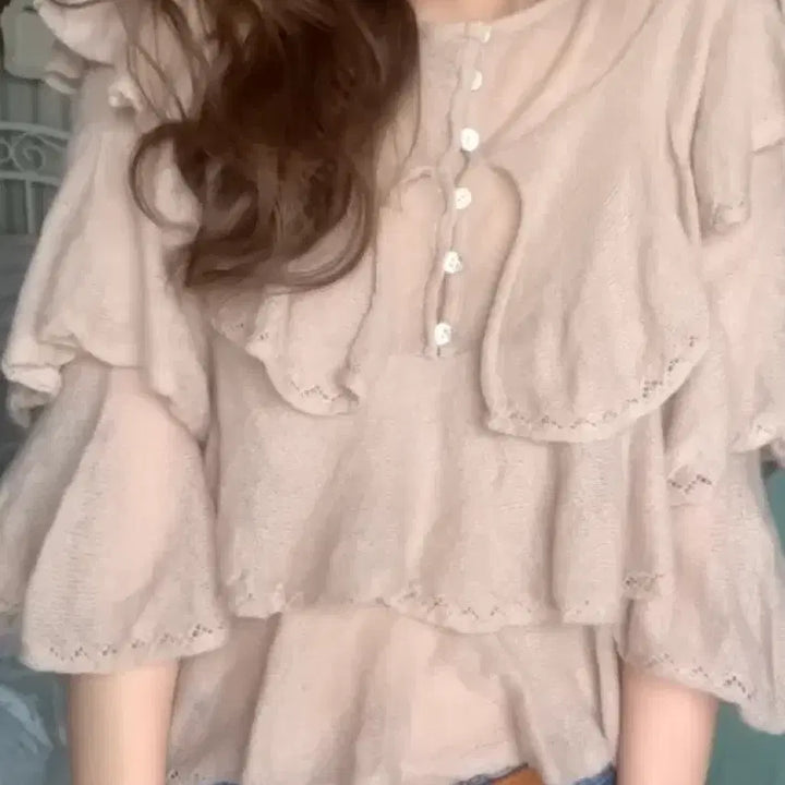 [BUNJANG] ZARA Frill Knit Top / 자라 프릴 여름 니트탑