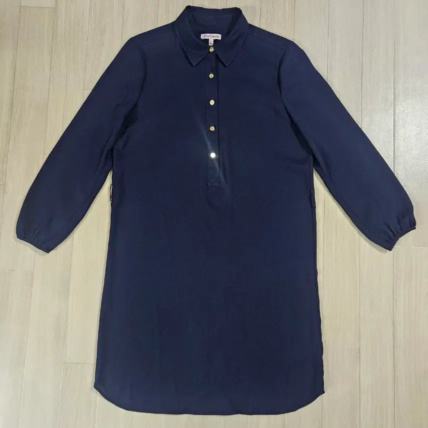 [BUNJANG] Juicy Couture Navy Blouse Shirt Dress / 쥬시꾸뛰르 네이비 블라우스 셔츠원피스 0