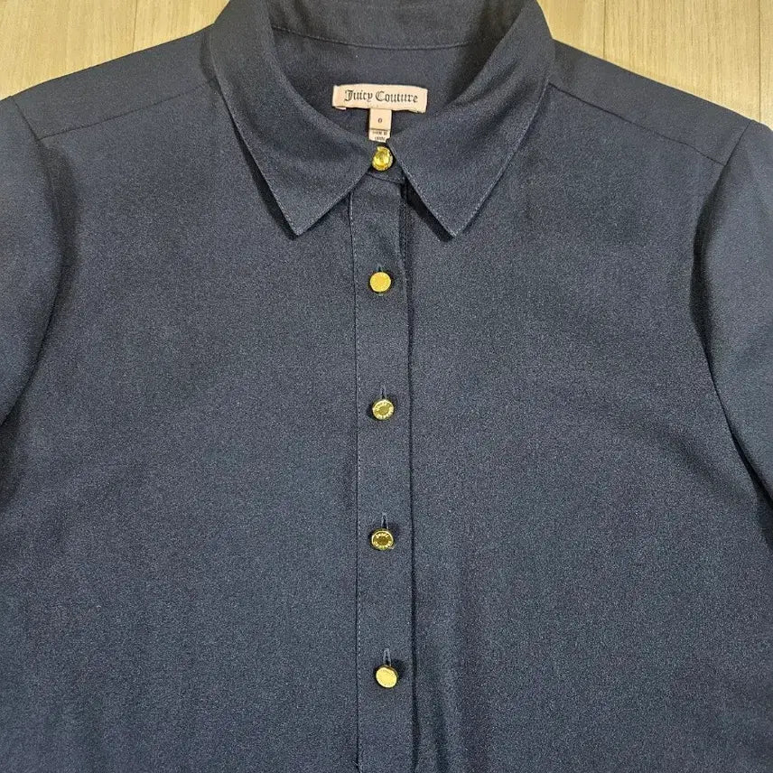 [BUNJANG] Juicy Couture Navy Blouse Shirt Dress / 쥬시꾸뛰르 네이비 블라우스 셔츠원피스 0