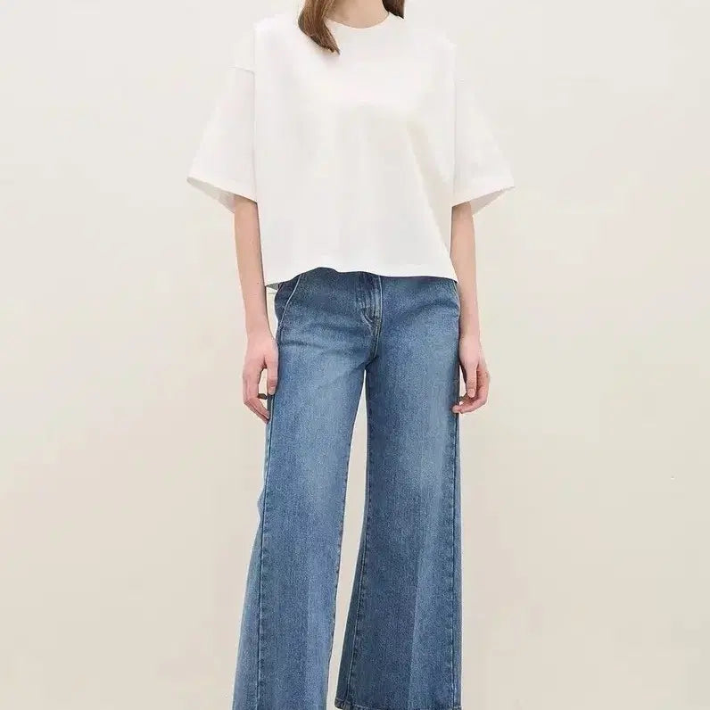 [BUNJANG] The Cashmere Oversized Round T-Shirt / (@땡처리)더캐시미어 여성 박시핏 라운드 티셔츠