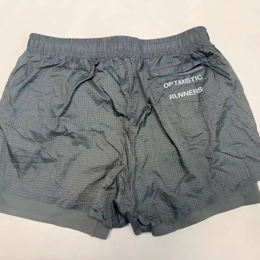 [BUNJANG] Optimistic Runners Glossy Ripstop Shorts Metallic Grey / 옵티미스틱 러너스 글로시 립스탑 쇼츠  판매