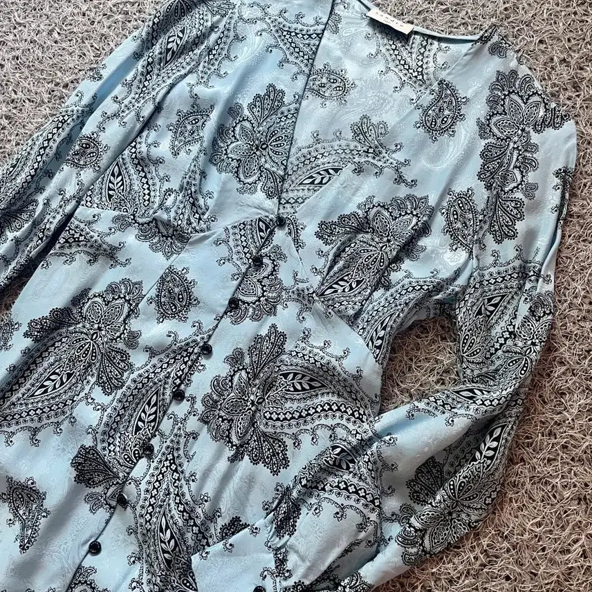 [BUNJANG] Sandro Paisley Long Dress / 산드로 페이즐리 롱원피스
