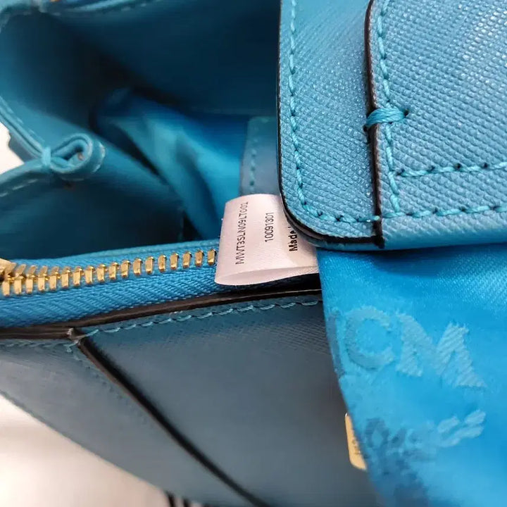[BUNJANG] MCM Saffiano Tote Bag - Blue / MCM 사피아노 토트백 블루
