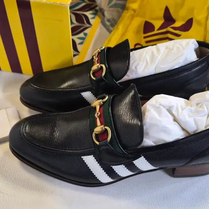 [BUNJANG] Gucci x Adidas Collaboration Horsebit Loafers / 구찌 아디다스 콜라보 홀스빗 로퍼 구두