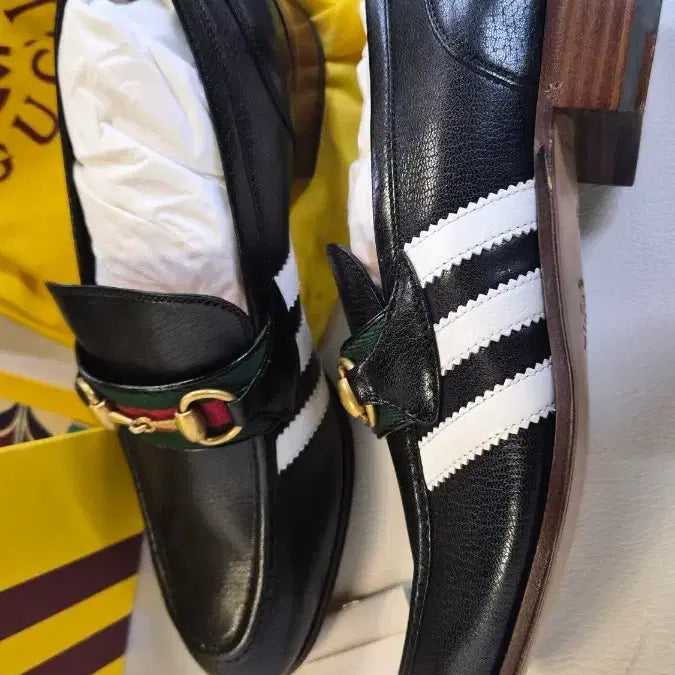 [BUNJANG] Gucci x Adidas Collaboration Horsebit Loafers / 구찌 아디다스 콜라보 홀스빗 로퍼 구두