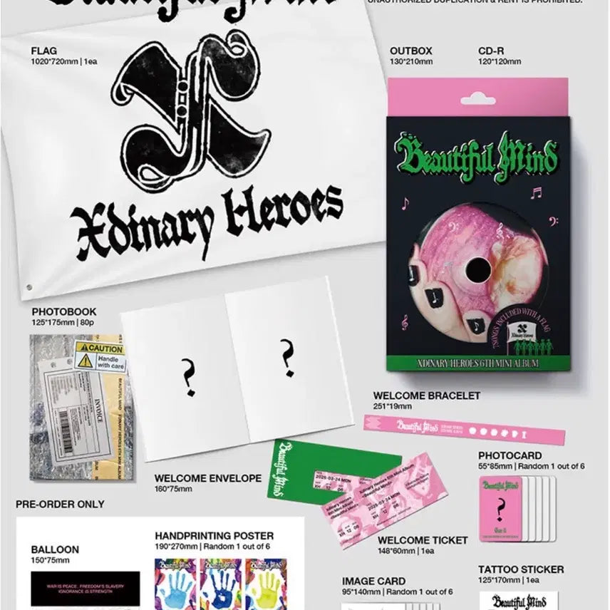 [SOLD OUT] Xdinary Heroes Beautiful Mind 한정판 앨범 미개봉