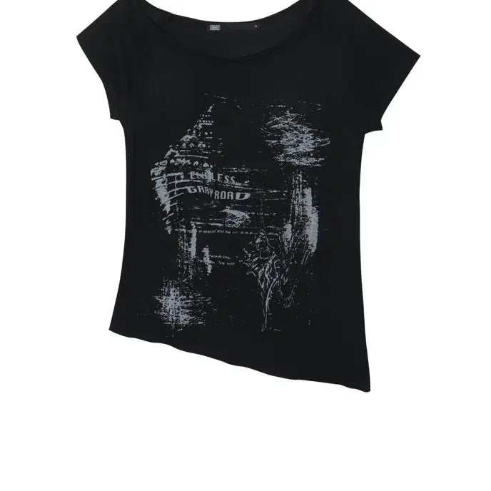 [BUNJANG] Bohemian Seoul Funky Scoop Neck Tee - Conch / 보헤미안서울 Funky Scoop Neck Tee Conch