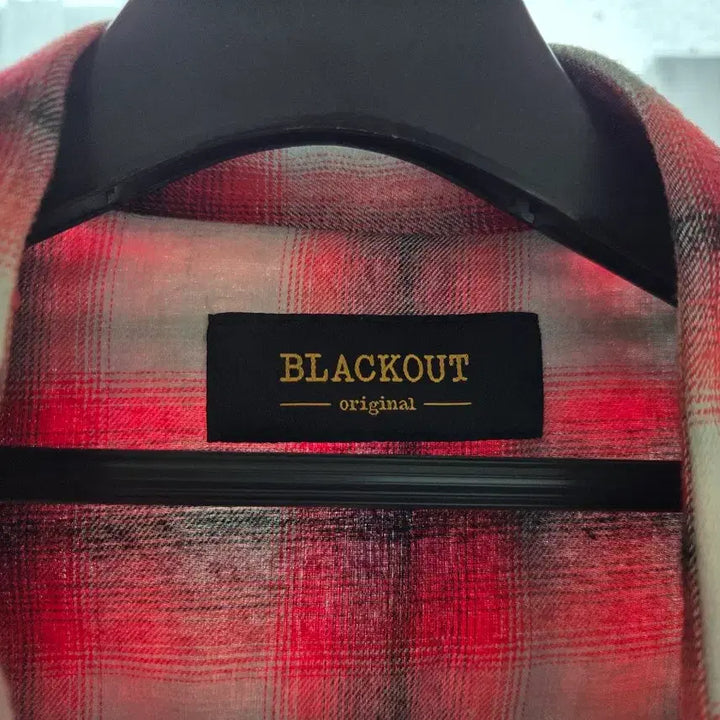 [BUNJANG] Black Out Checkered Shirt Red [L] / 블랙아웃 체크셔츠 레드 [L]