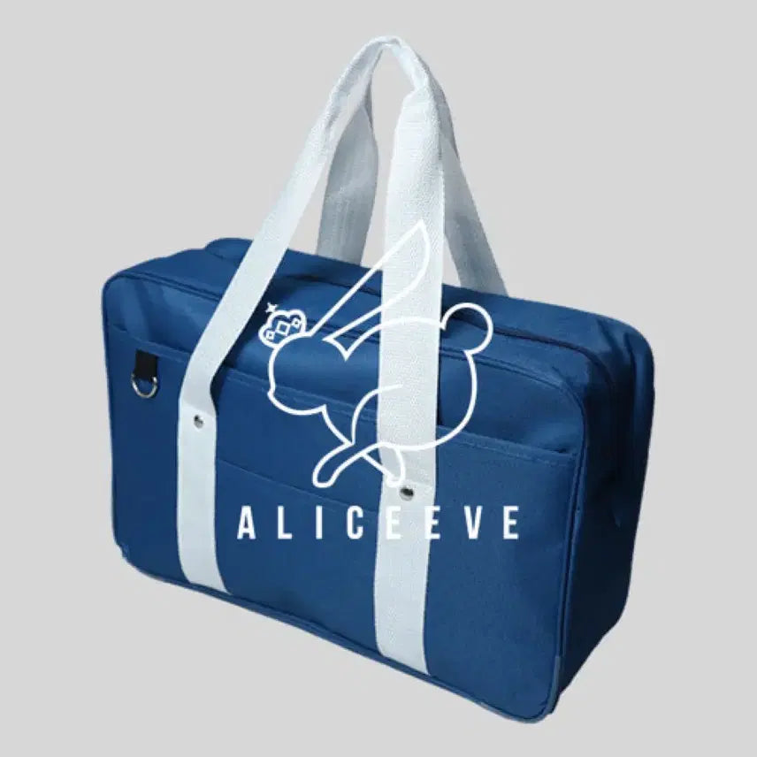 [BUNJANG] Alice Eve Fabric Schoolbag Navy / 앨리스이브 패브릭 스쿨백 네이비