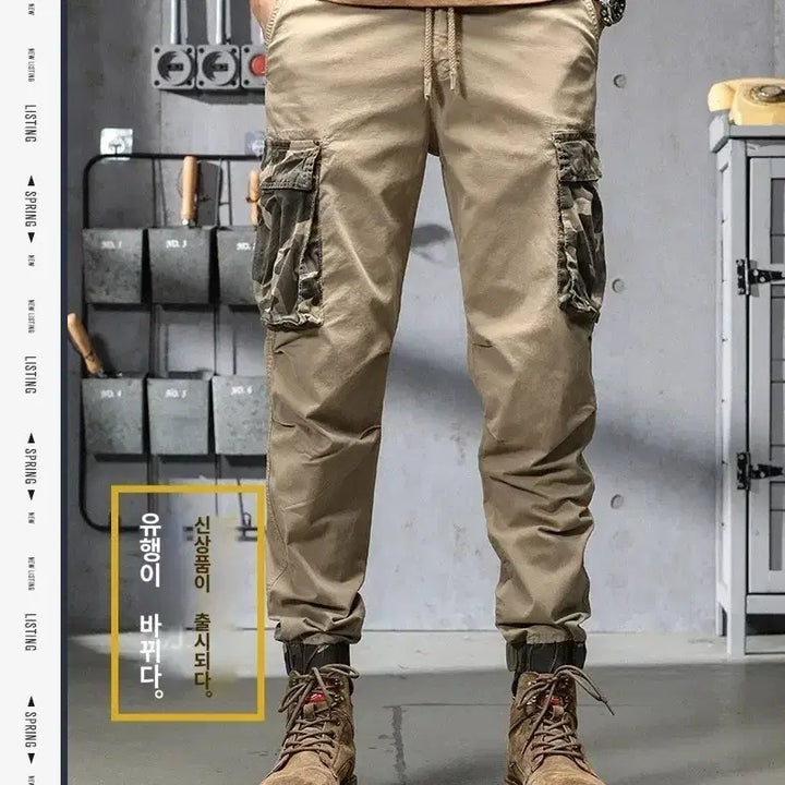 [BUNJANG] Military Cargo Jogger Pants / (새상품) 남성 밀러티러 카고 조거 팬츠 허리 밴딩 현장바지 면스판