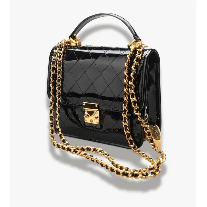[BUNJANG] Myoko Sophia Medium Black Patent Gold Hardware Bag / 마이아이코 소피아 미듐 - 블랙 페이던트 금장
