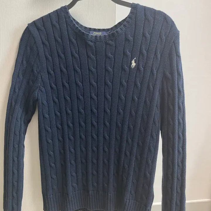 [BUNJANG] Polo Ralph Lauren Cable Knit Sweater Navy Size M / 폴로 랄프로렌 케이블 니트 네이비 M사이즈