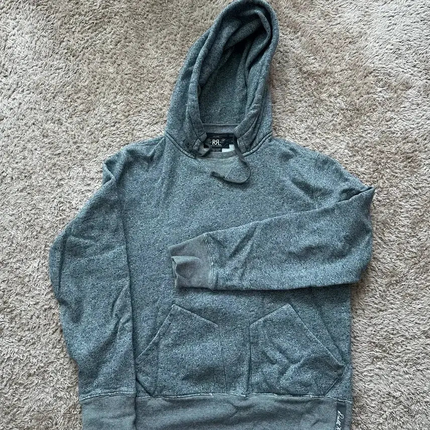 [BUNJANG] RRL Small Size Semi-Brushed Fleece Hoodie / 더블알엘 스몰사이즈 반기모 후드티