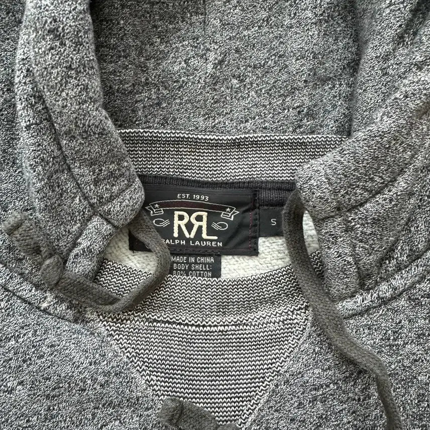 [BUNJANG] RRL Small Size Semi-Brushed Fleece Hoodie / 더블알엘 스몰사이즈 반기모 후드티