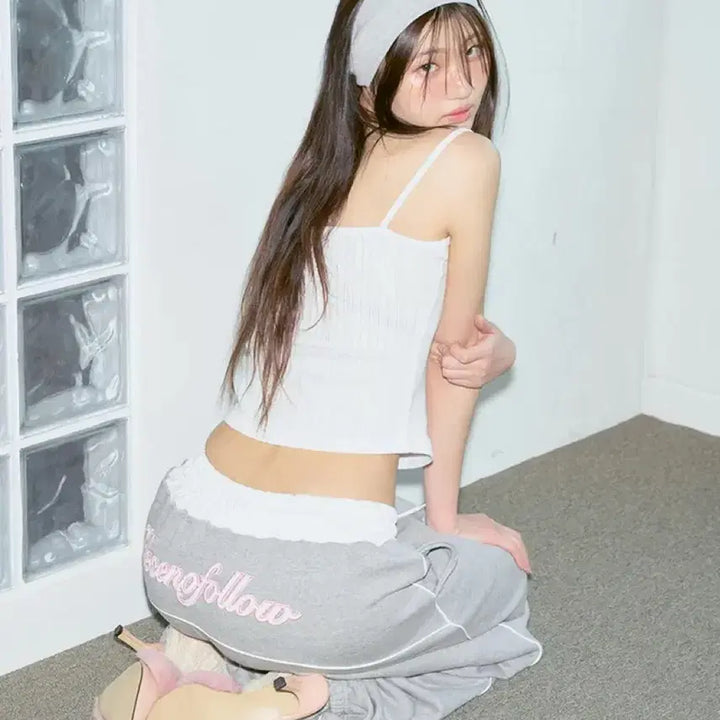 [BUNJANG] Please No Follow Kozi Back Logo Jogger Pants / 플리즈 노 팔로우 플노팔 코지 백로고 조거 팬츠