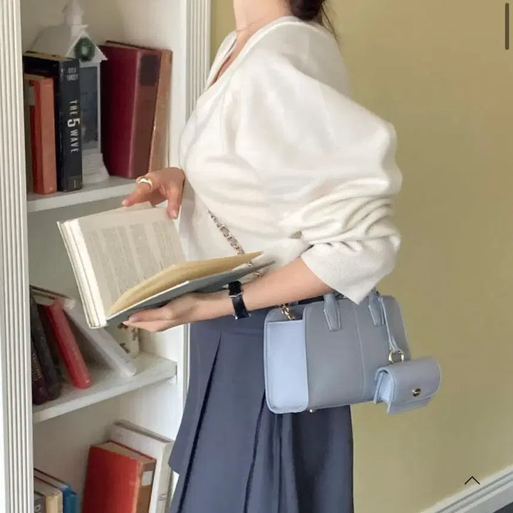 [BUNJANG] Bemyone Hene Bag Mini Dust Blue / 비마이연 헨느백 미니 더스트 블루