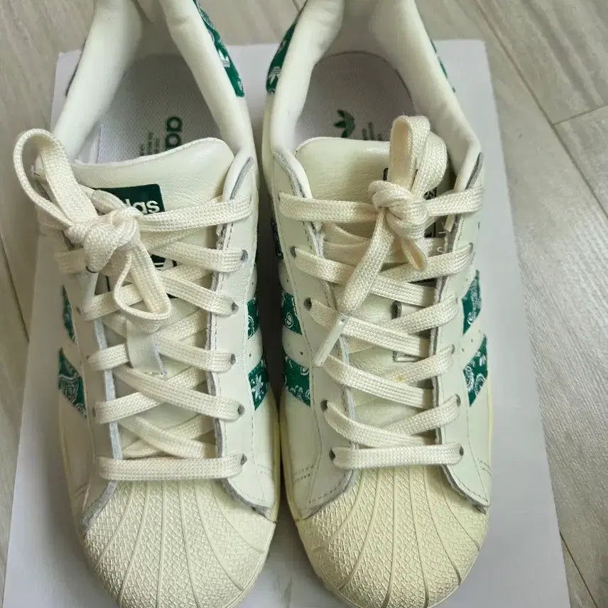 [BUNJANG] Adidas Superstar Green Pattern Sneakers / 아디다스 슈퍼스타 그린 패턴 운동화
