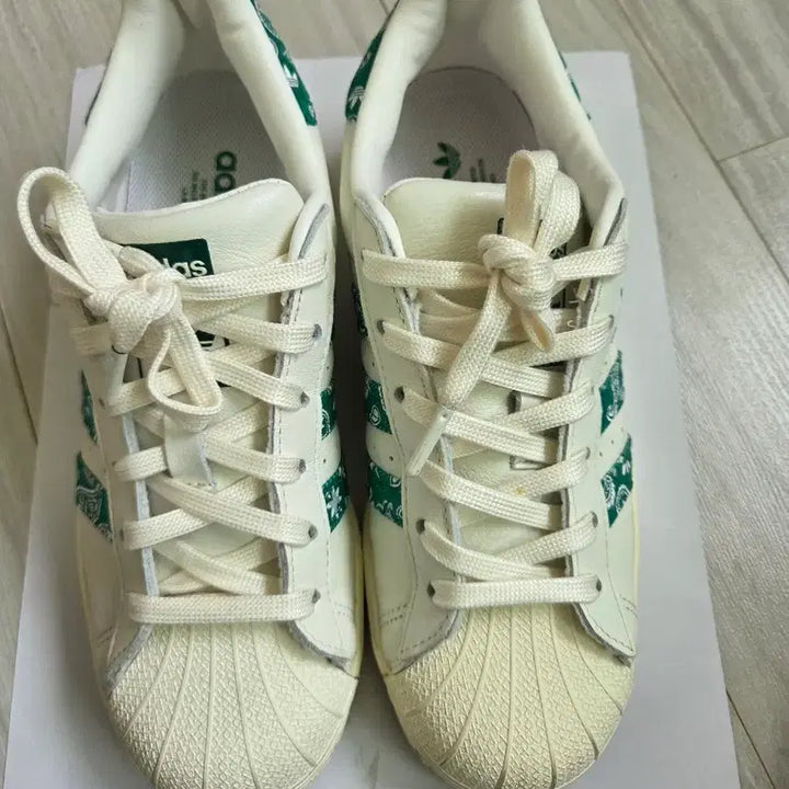 [BUNJANG] Adidas Superstar Green Pattern Sneakers / 아디다스 슈퍼스타 그린 패턴 운동화