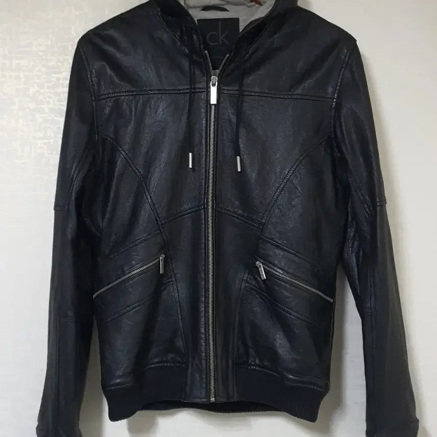 [BUNJANG] Calvin Klein Lambskin Hooded Jacket / CK 캘빈클라인 양가죽 후드점퍼 L 105