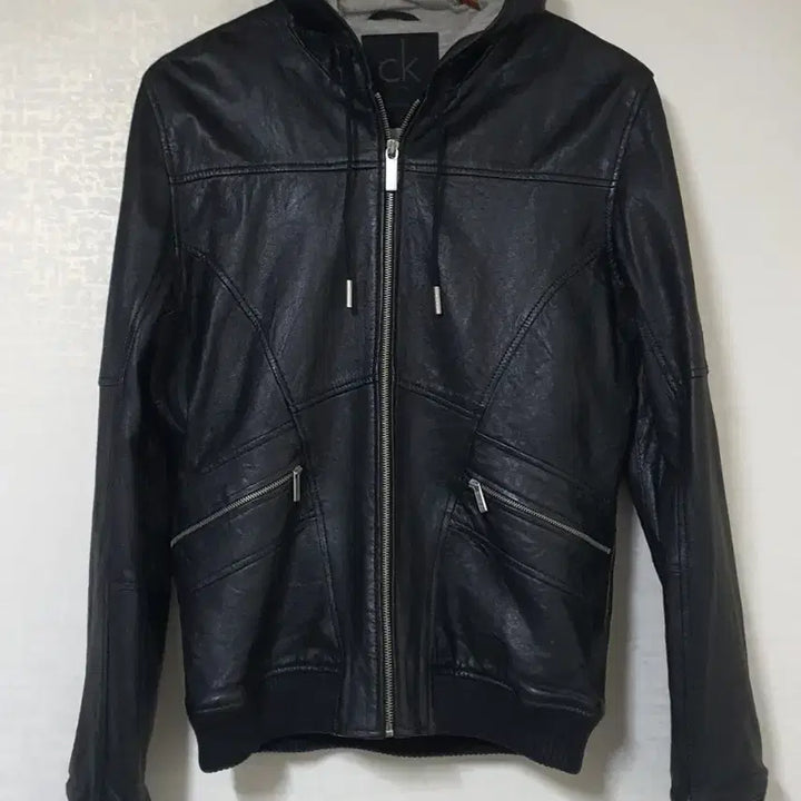 [BUNJANG] Calvin Klein Lambskin Hooded Jacket / CK 캘빈클라인 양가죽 후드점퍼 L 105