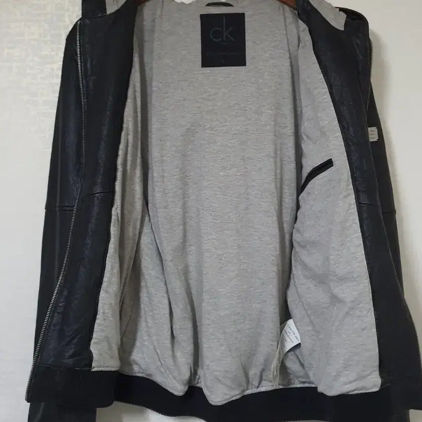 [BUNJANG] Calvin Klein Lambskin Hooded Jacket / CK 캘빈클라인 양가죽 후드점퍼 L 105