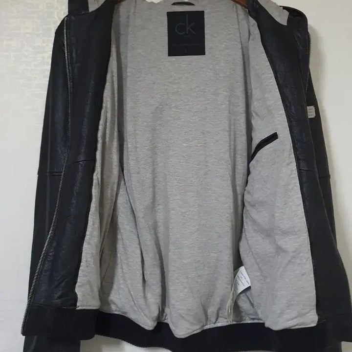 [BUNJANG] Calvin Klein Lambskin Hooded Jacket / CK 캘빈클라인 양가죽 후드점퍼 L 105
