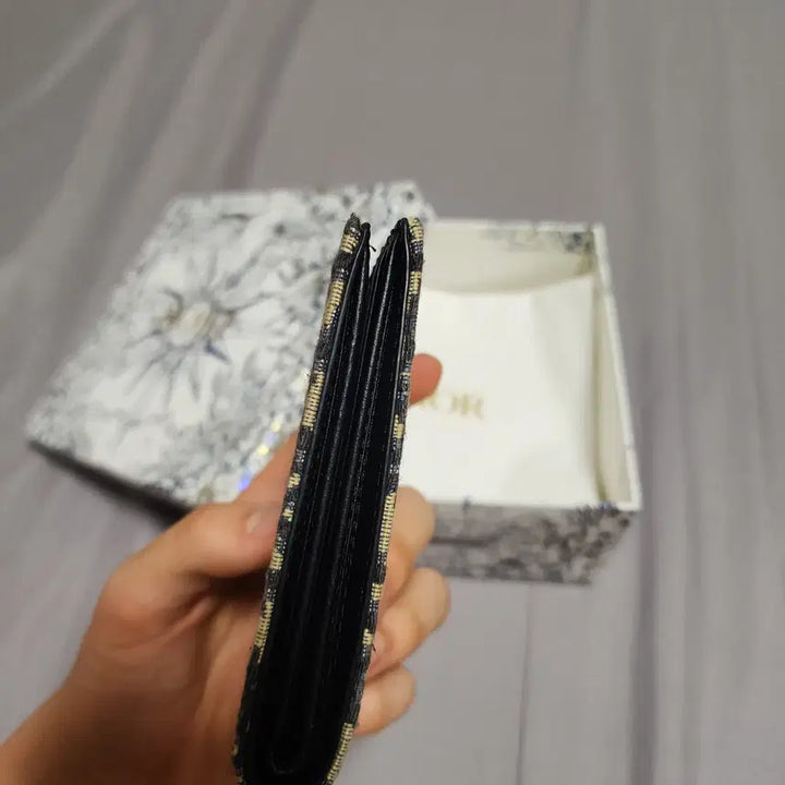 [BUNJANG] Dior Oblique Jacquard Compact Wallet / 디올 오블리크 자카드 컴펙트 반지갑