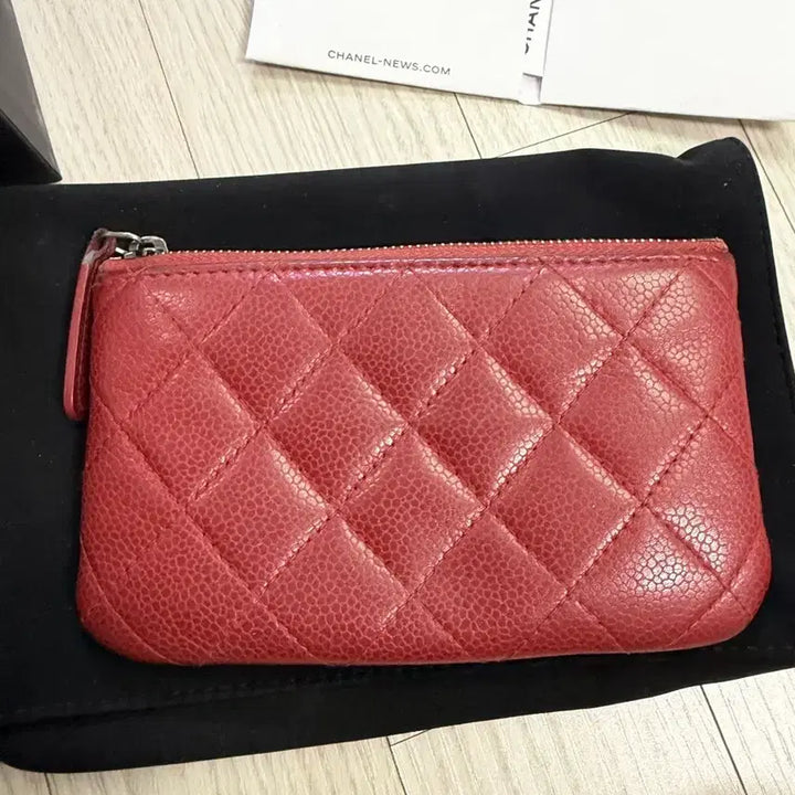 [BUNJANG] Chanel Mini Pouch Clutch Ramskin Red 21 Series / 샤넬 미니파우치 레드21번대 (사용감있음)