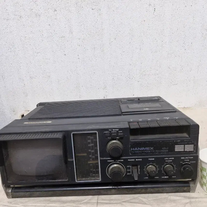 [BUNJANG] HANIMEX TV Radio Cassette Recorder Antique / 빈티지 HANIMEX TV 라디오 카세트 레코더 골동