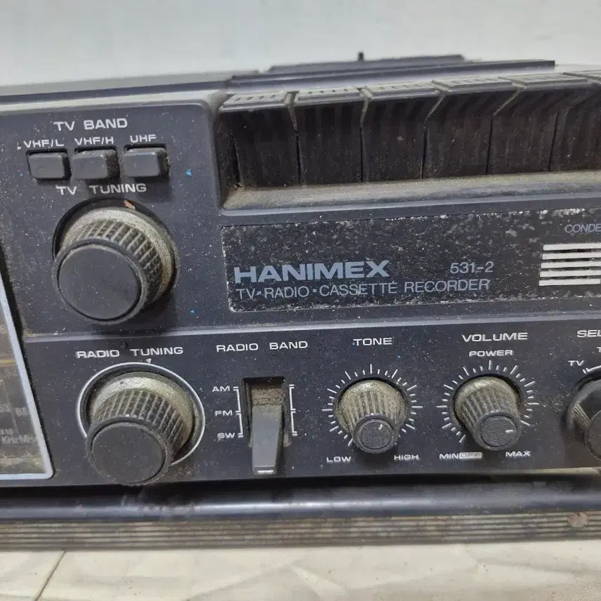 [BUNJANG] HANIMEX TV Radio Cassette Recorder Antique / 빈티지 HANIMEX TV 라디오 카세트 레코더 골동