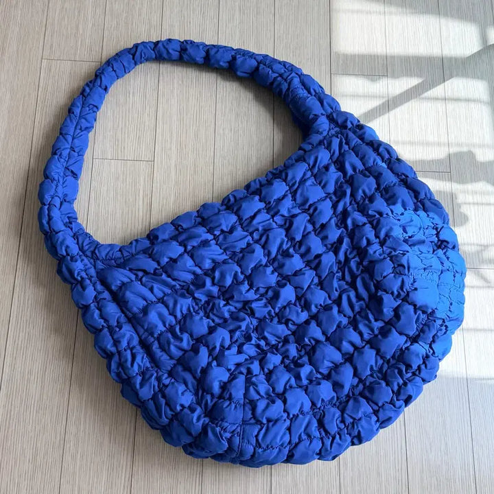 [BUNJANG] COS Quilted Oversized Bag Blue / COS 코스 퀼티드 오버사이즈 블루