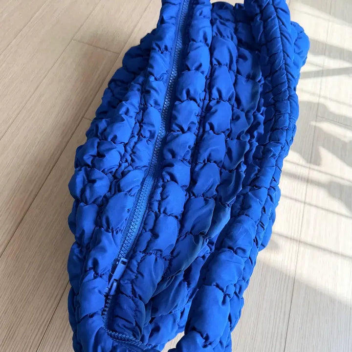 [BUNJANG] COS Quilted Oversized Bag Blue / COS 코스 퀼티드 오버사이즈 블루