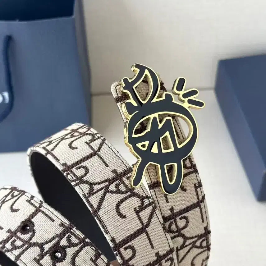[SOLD OUT] [새상품구매]디올 남성 벨트 로고 레터 벨트95폭 3.5cm