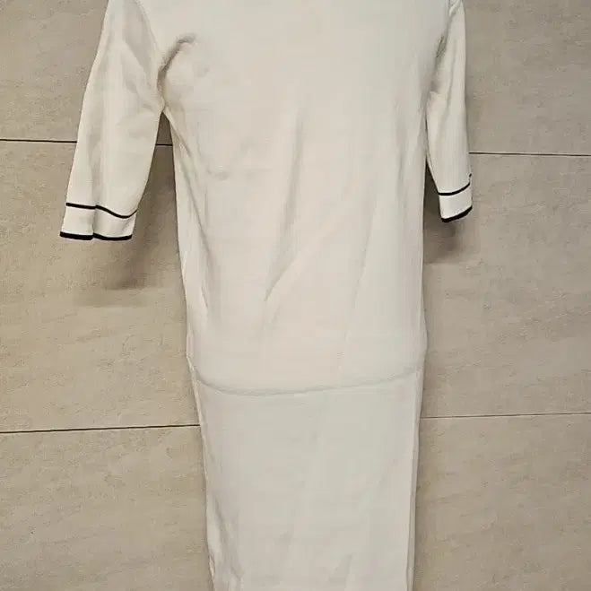 [BUNJANG] Ivory Colorblock Knit Cardigan and Dress Set / (새상품)  아이보리  배색 니트 가디건 세트
