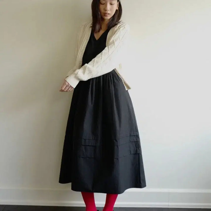 [BUNJANG] moui Shirring Maxi Dress Black / moui 모의 맥시 셔링 원피스 블랙