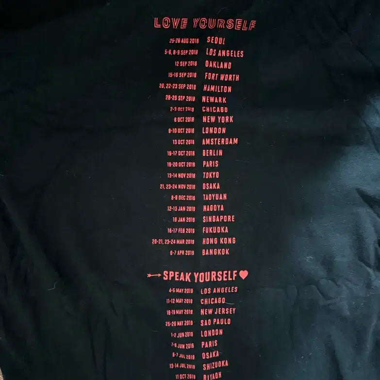 [SOLD OUT] BTS LOVE YOURSELF SPEAK YOURSELF 투어 반팔티