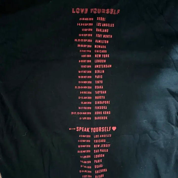 [SOLD OUT] BTS LOVE YOURSELF SPEAK YOURSELF 투어 반팔티