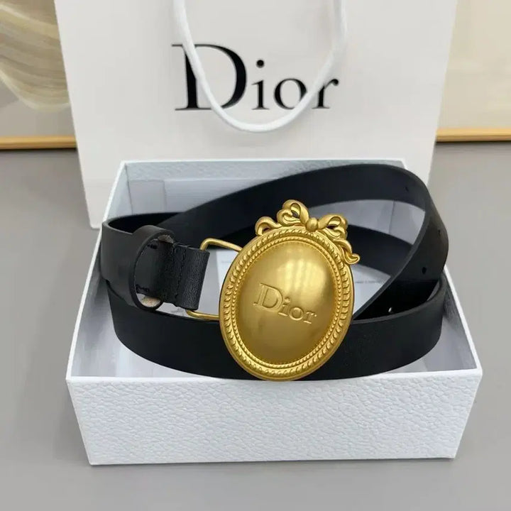 [SOLD OUT] 디올 로고 레터 골드 버클 벨트폭 2.5cm