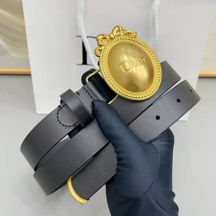 [SOLD OUT] 디올 로고 레터 골드 버클 벨트폭 2.5cm