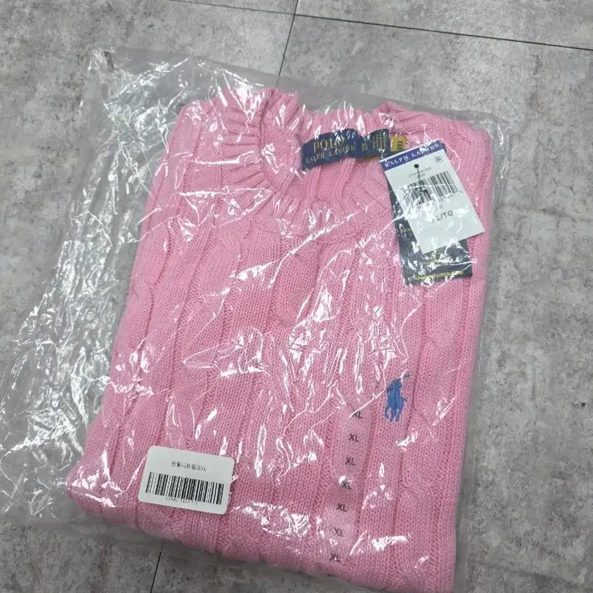 [BUNJANG] Polo Ralph Lauren Cable Knit Short Sleeve Pink Sweater / 폴로 랄프로렌 꽈배기 반팔 니트 핑크 s . m. xl [새상품]
