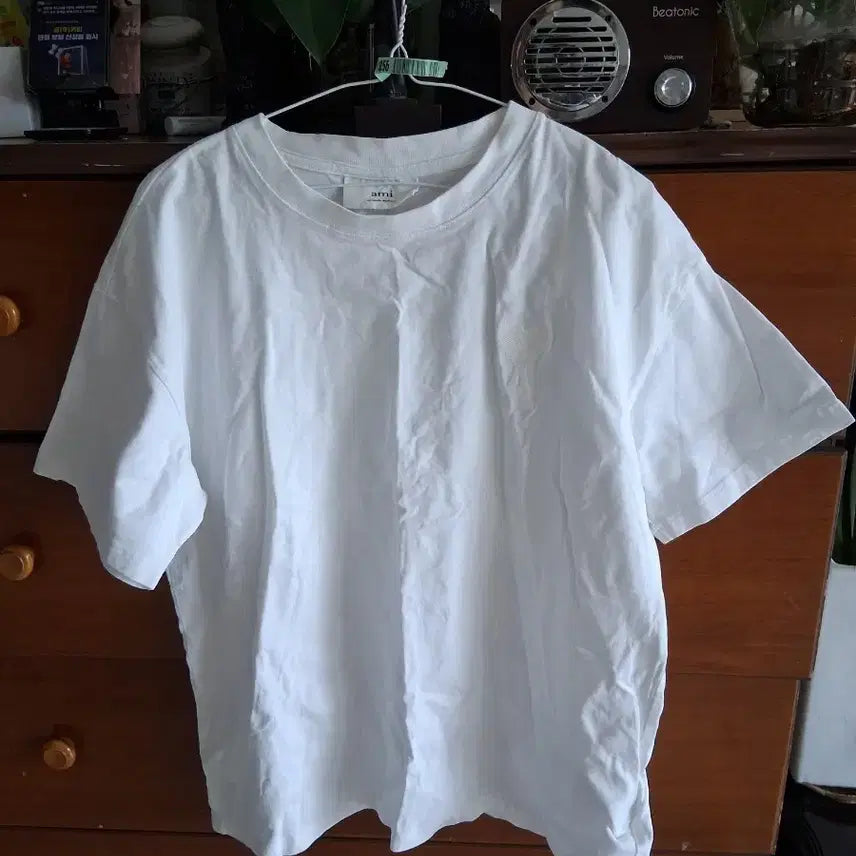 [BUNJANG] AMI White Short Sleeve T-Shirt L / 아미 AMI 화이트 반팔 티셔츠  L