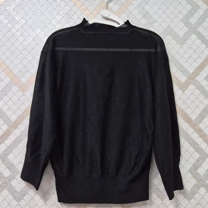 [BUNJANG] Time Black See-through Knit Top / 타임 시스루니트