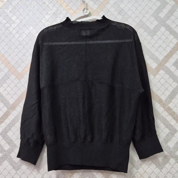 [BUNJANG] Time Black See-through Knit Top / 타임 시스루니트