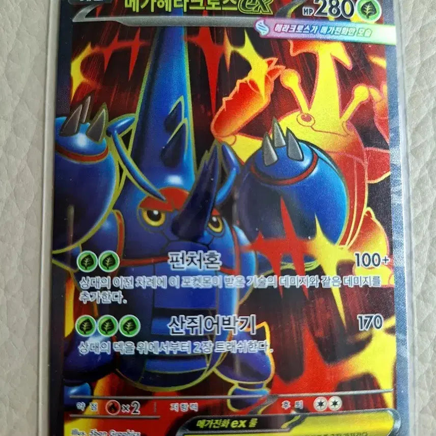 [BUNJANG] Pokemon Mega Heracross EX Card / 포켓몬 카드 메가헤라크로스EX