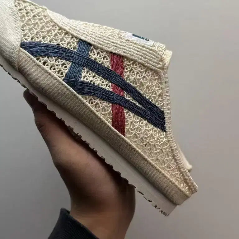 [BUNJANG] Onitsuka Tiger Mesh Slip-on Sandals / 오니츠카타이거 샌들 슬립온 메쉬 베이지 보드슈즈